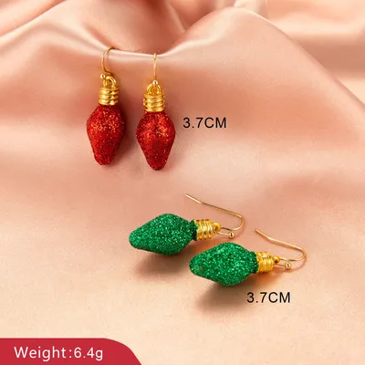 Creative Christmas tree earrings