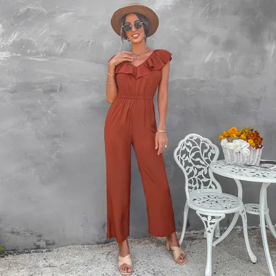 European And American Women's Fashion Slim Waist Jumpsuit