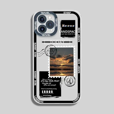 Creative Stamp Printing Silicone Phone Case