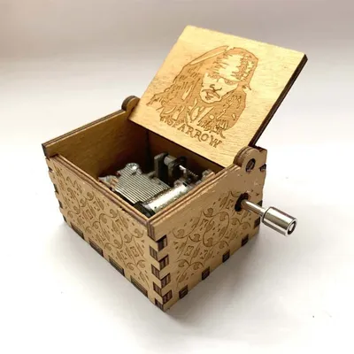 Antique Carved Wooden Hand Crank Spirited Away Music Box Christmas Gift Birthday Gift Party Decoration