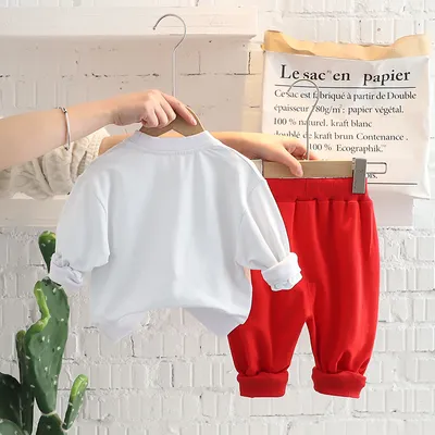 Baby Spring And Autumn Shirt Two-piece Set