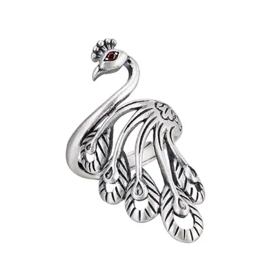 Fashionable personality exaggerated peacock ring
