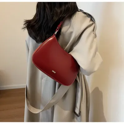 Red Underarm Shoulder Bags For Women New Texture Leather Crossbody Bag Luxury Designer Wedding