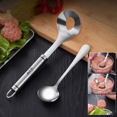 Press Ball Colander Deep-fried Fish Ball Artifact Meatball Making Extruding Abrasive Tool