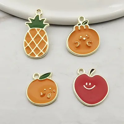 Fruit Pineapple Orange Pendant Accessories Earrings