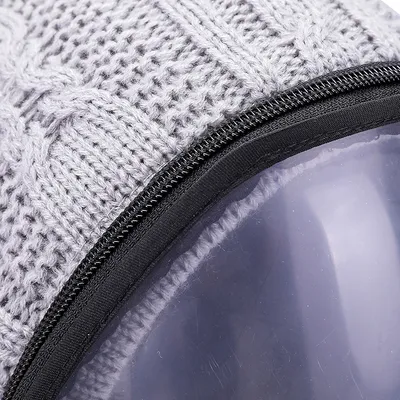 Outdoor Sports Headwear Scarves Transparent Hooded Sdult Hat Winter Scarf Warm Full Face Scarf Cycling Scarves Full Face Mask