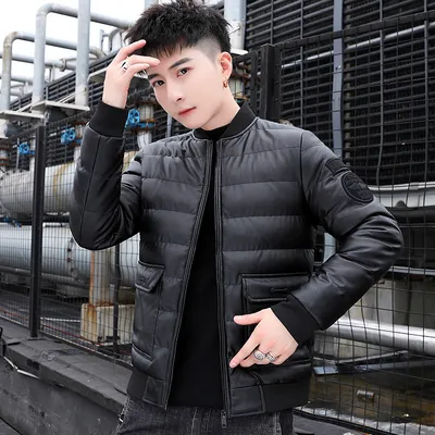 New Coat Men's Winter Korean Leather Fashion Jacket To Keep Warm