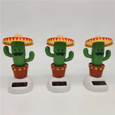 Solar head shaking doll car decoration