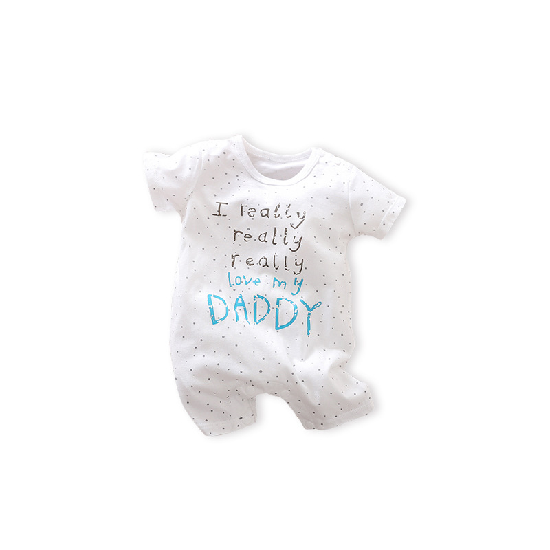 Baby jumpsuit with short sleeves