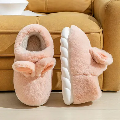 Home Thick-soled Couple Cute Indoor Household Bag With Plush Confinement Warm Cotton Shoes