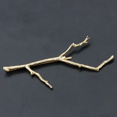 Metal branch women's hair clip