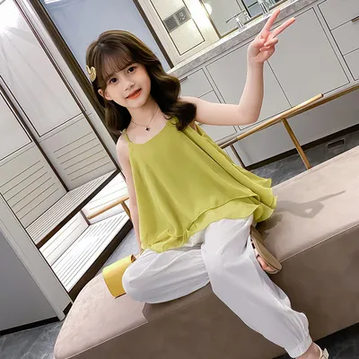 Fashion Girls Two-piece Cotton Summer Camisole