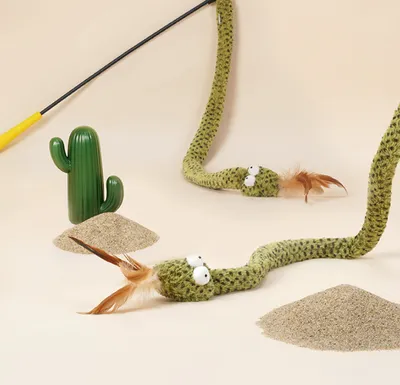 Self Refreshing Feather Long Pole Toy Supplies