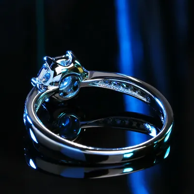 Korean Wedding Ring Hearts And Arrows Simulation Diamond Ring Couples Proposal