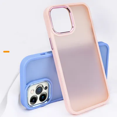 Phone Case Frosted Metal Lens Frame
