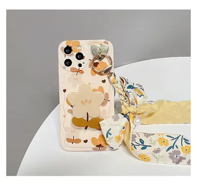 Autumn Leaves And Flowers With Bow Silk Scarf Phone Cases