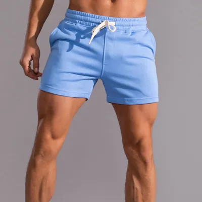 Solid Color Men's Sports Running Fitness Casual Shorts