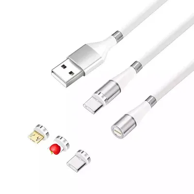 Compatible With A Pple , Fast Charging Silicone Storage Three-in-one Data Cable