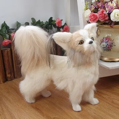 Animal Model Fur Craft Gift Static Ornament Dog Model