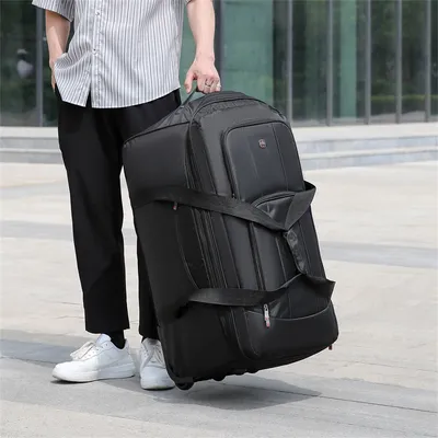 Women Travel Suitcase Trolley Bags Wheeled Bag Oxford Waterproof Rolling Luggage Travel Handbag