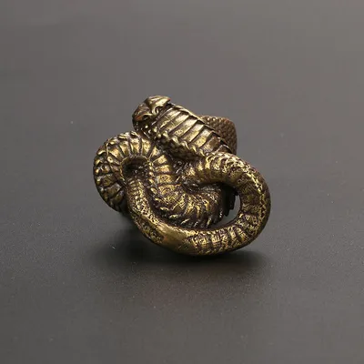 Pure Copper Zodiac Snake Tea Table Ornament
