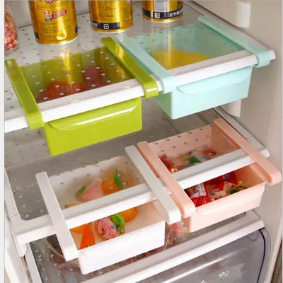 Kitchen Pull-Out Refrigerator Storage