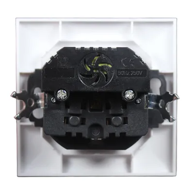 Wall socket elegant white champagne gold