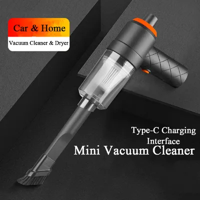 Mini Car Vacuum Cleaner Powerful Cleaning Machine Car Accessories Home Auto Robot Wireless