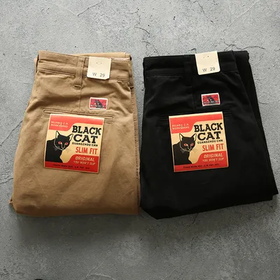 Twill American Cotton Retro Men's Straight Casual Pants