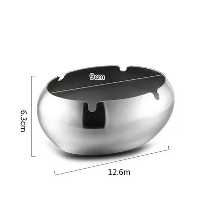 Thickened Stainless Steel Ashtray With Lid