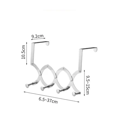 Stainless Steel Door Rear Telescopic Hook Multi-functional Punch-free