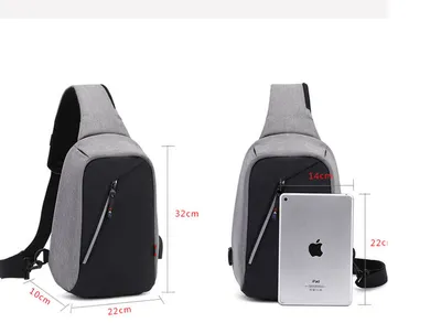 Multi-functional Men's Outdoor Chest Bag With Large Capacity