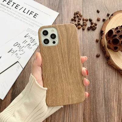 Home Wood Grain Phone Case Protector