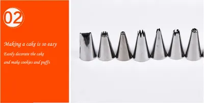 DIY Series Stainless Steel Christmas Decorating Mouth 30 Variety of Cakes Decoration Tools