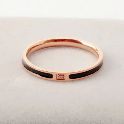 Titanium Steel Diamond Ring