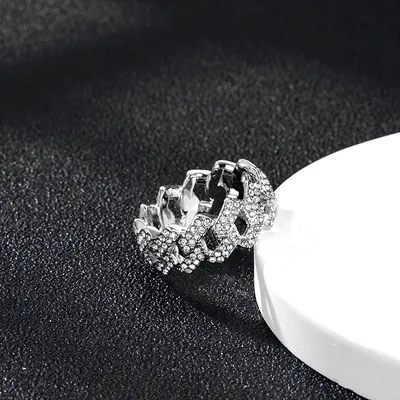 Diamond Shiny Ring 9mm Cuban Link Chain Ring
