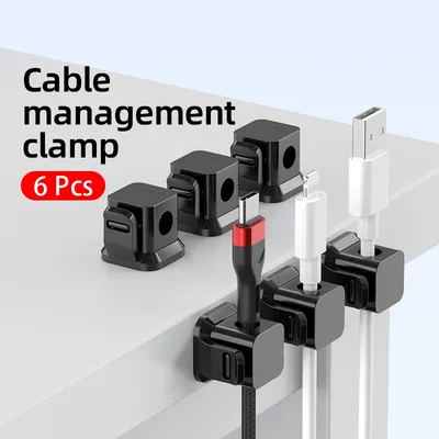 Data Cable Desktop Wall Stickers Without Punching For Fixed Storage