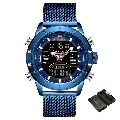 Quartz watch sports electronic dual display watch