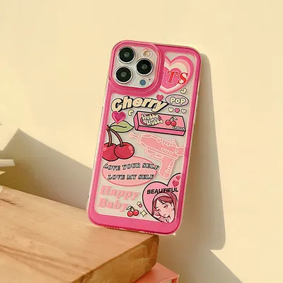 Illustration Sweet Cool Style Silicone Phone Case