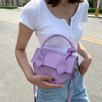 All-match texture one-shoulder portable saddle bag