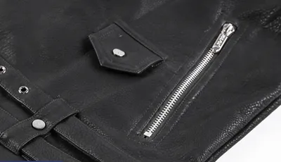 Motorcycle PU Multi-Zip Belt Leather Jacket