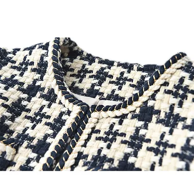 Houndstooth Small Fragrance Jacket Women Clothing