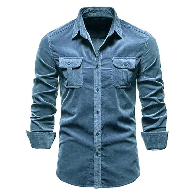 Japanese Corduroy Men's Business Slim Casual Shirt