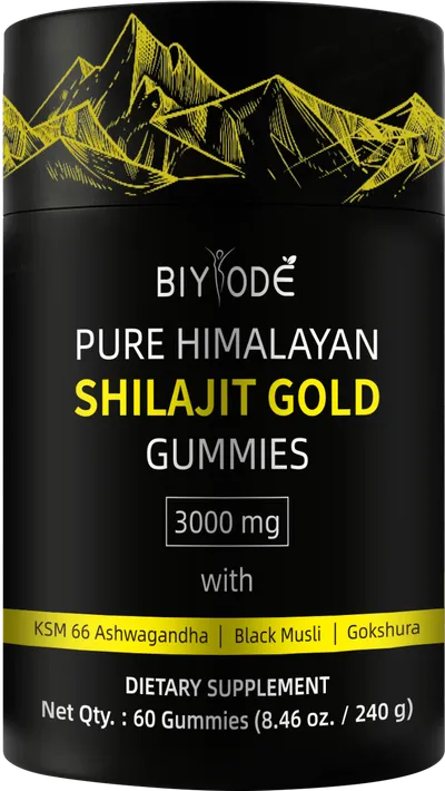 Hot Sale Gold Shilajit Gummies Bottle Package