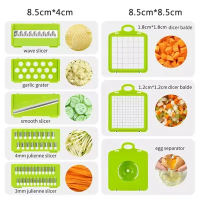 15 In 1 Vegetable Chopper Fruit Cutter Food Onion Veggie Dicer Slicer Peeler Kitchen
