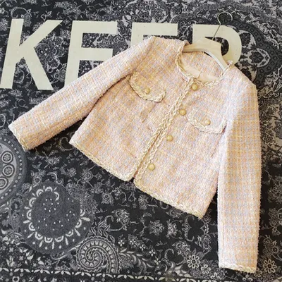 Short Tweed French Style Stylish Little Fragrance Jacket