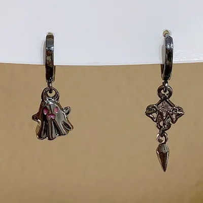 Black And White Ghost Earrings