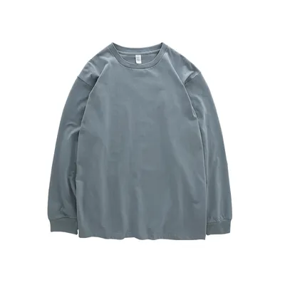 Pure Cotton Loose Sweater Solid Color Bottoming Shirt