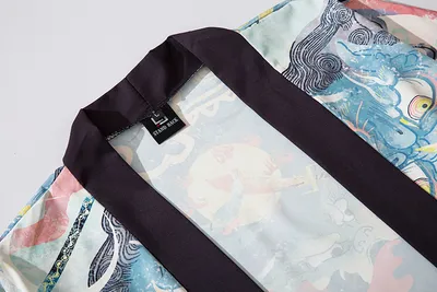 Japanese Style Ukiyo-e HAILANG Carp Robe Buckle-free Hanfu Shirt