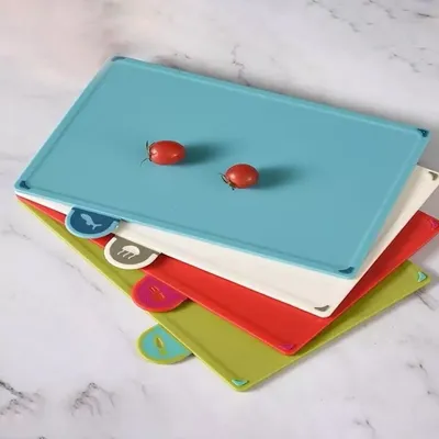 4-piece Cutting Board Set With Anti-slip Index And Support
